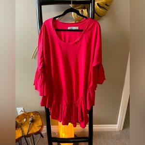 Free People Hot Pink Beach Tunic
